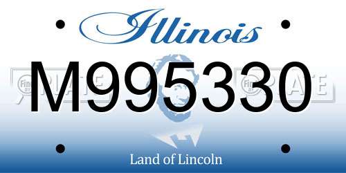 M995330 Illinois License Plate
