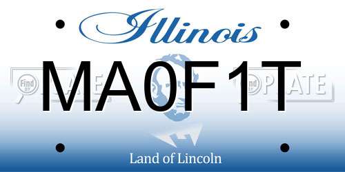MA0F1T Illinois License Plate