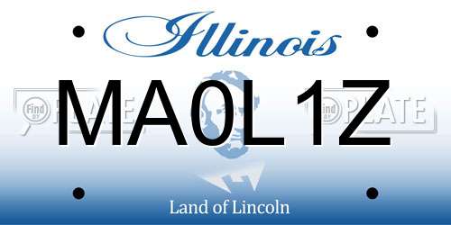 MA0L1Z Illinois License Plate