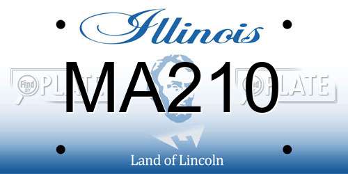 MA210 Illinois License Plate