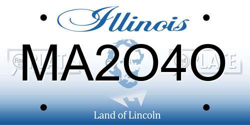MA2O4O Illinois License Plate
