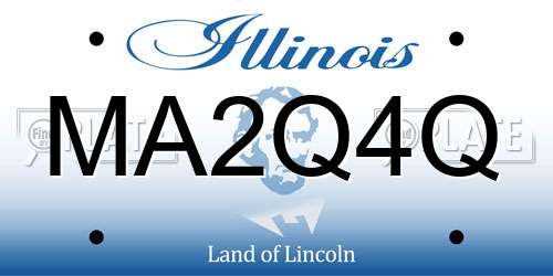 MA2Q4Q Illinois License Plate