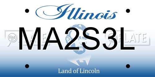 MA2S3L Illinois License Plate