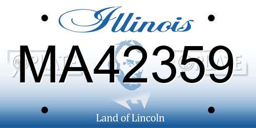 MA42359 Illinois License Plate