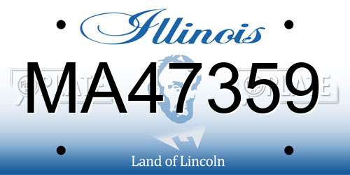 MA47359 Illinois License Plate