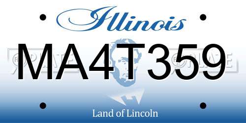 MA4T359 Illinois License Plate