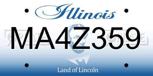 MA4Z359 Illinois License Plate
