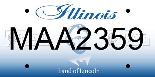 MAA2359 Illinois License Plate