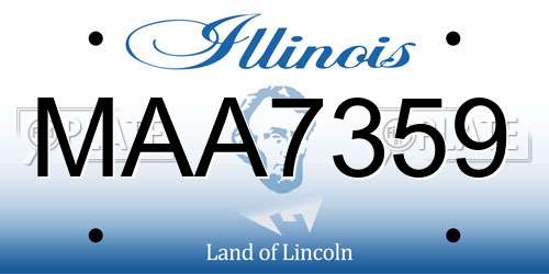 MAA7359 Illinois License Plate