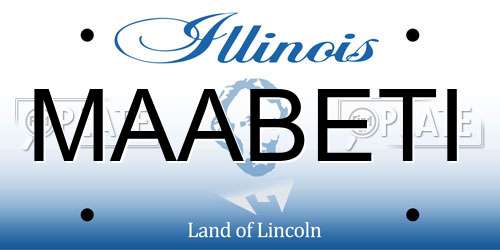 MAABETI Illinois License Plate