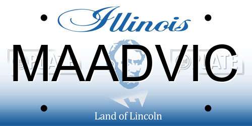 MAADVIC Illinois License Plate