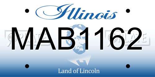 MAB1162 Illinois License Plate