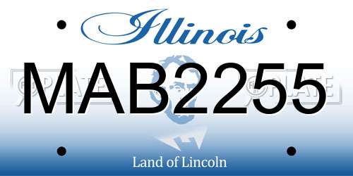 MAB2255 Illinois License Plate