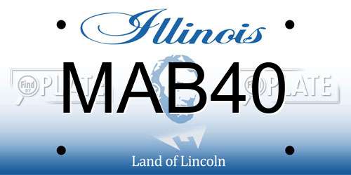 MAB40 Illinois License Plate