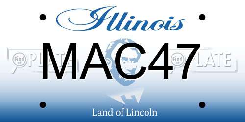 MAC47 Illinois License Plate
