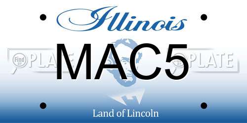 MAC5 Illinois License Plate