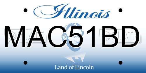MAC51BD Illinois License Plate