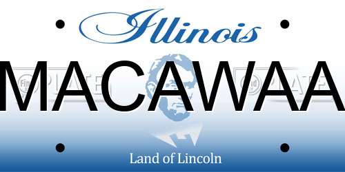 MACAWAA Illinois License Plate
