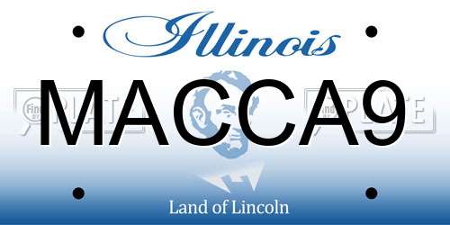 MACCA9 Illinois License Plate