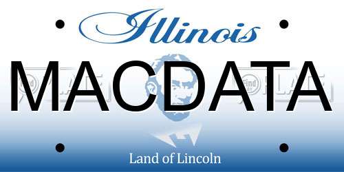 MACDATA Illinois License Plate