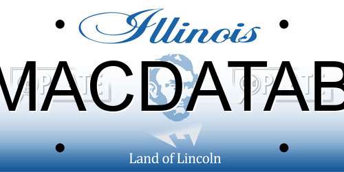 MACDATAB Illinois License Plate