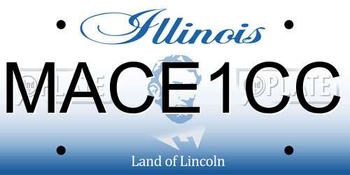 MACE1CC Illinois License Plate