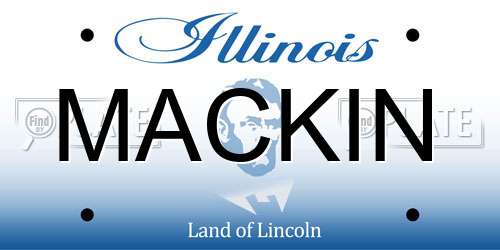 MACKIN Illinois License Plate