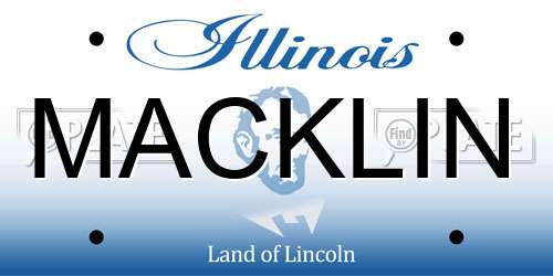 MACKLIN Illinois License Plate