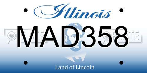 MAD358 Illinois License Plate