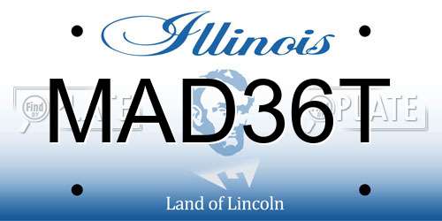 MAD36T Illinois License Plate