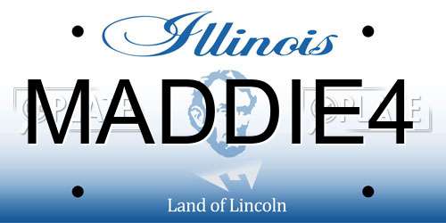 MADDIE4 Illinois License Plate