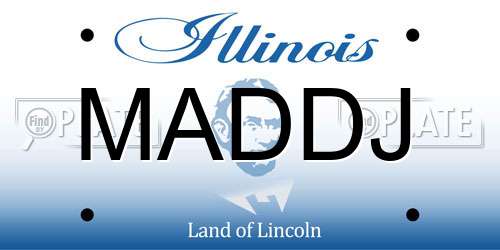 MADDJ Illinois License Plate