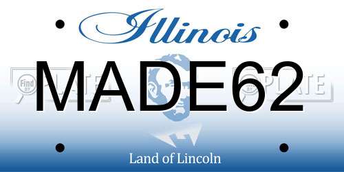 MADE62 Illinois License Plate