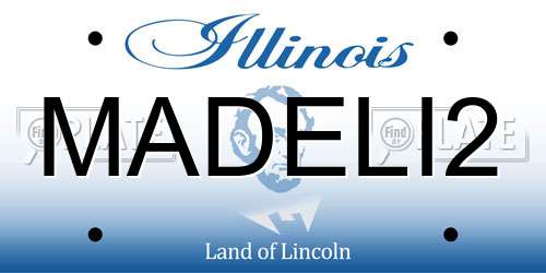 MADELI2 Illinois License Plate