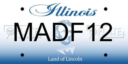 MADF12 Illinois License Plate