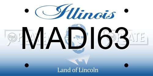 MADI63 Illinois License Plate