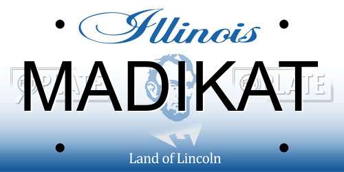MADIKAT Illinois License Plate