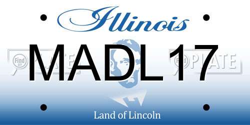 MADL17 Illinois License Plate