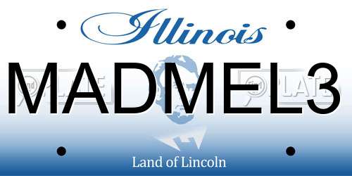 MADMEL3 Illinois License Plate