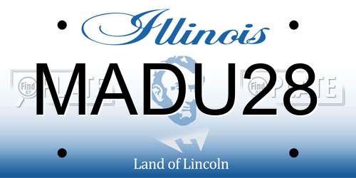 MADU28 Illinois License Plate