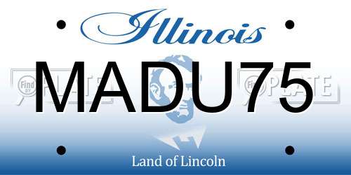 MADU75 Illinois License Plate