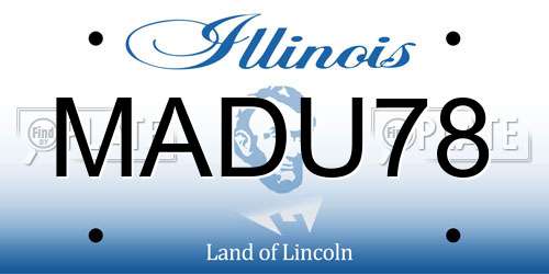 MADU78 Illinois License Plate