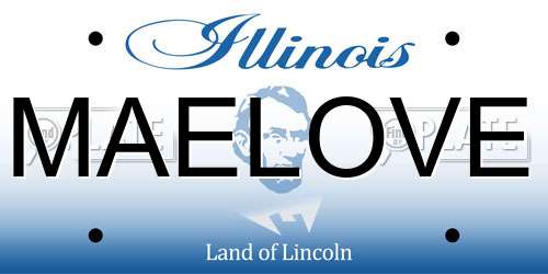 MAELOVE Illinois License Plate