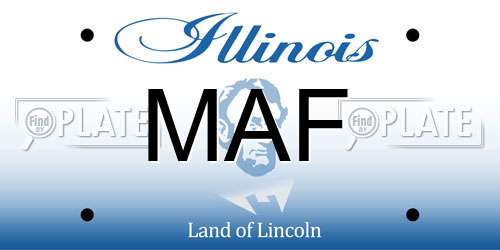 MAF Illinois License Plate