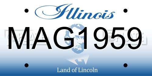 MAG1959 Illinois License Plate