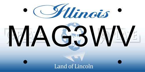 MAG3WV Illinois License Plate