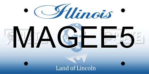 MAGEE5 Illinois License Plate