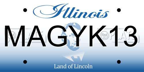 MAGYK13 Illinois License Plate