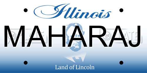 MAHARAJ Illinois License Plate