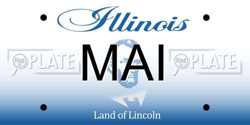 MAI Illinois License Plate